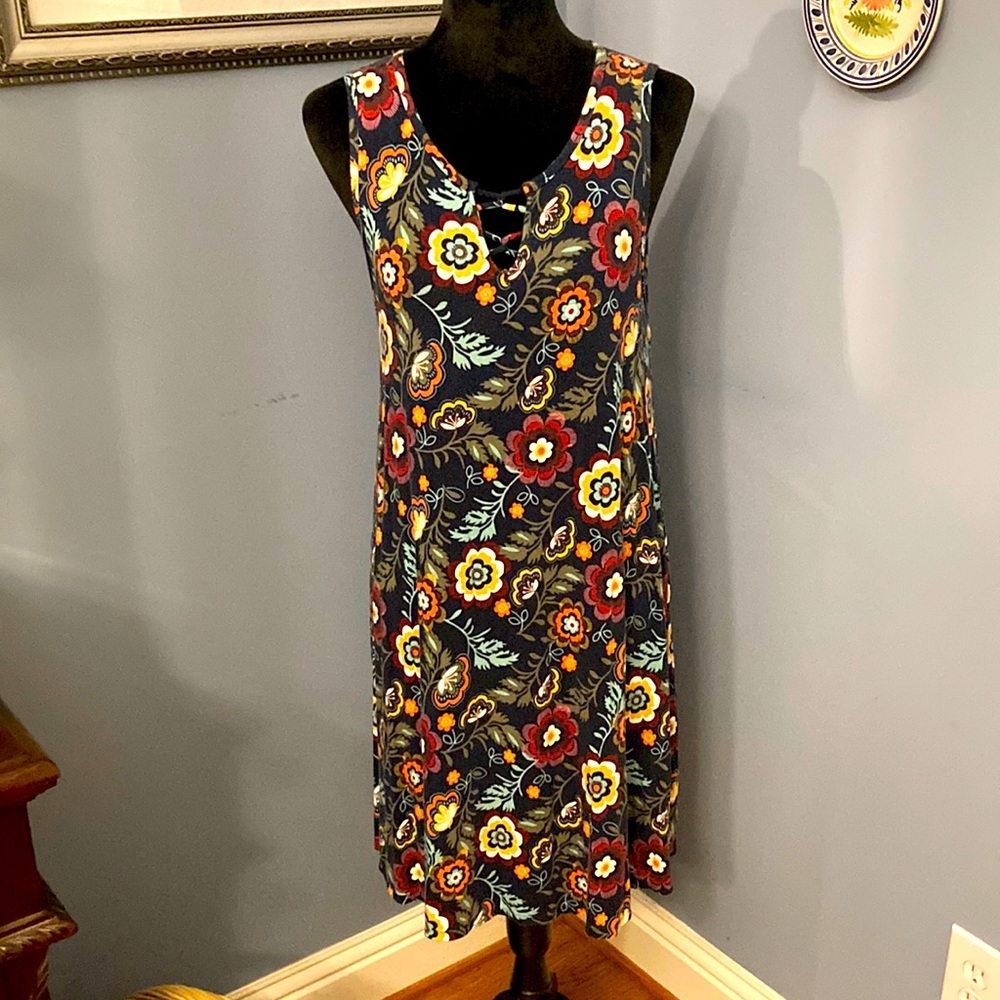 Floral Knit Swing Dress
